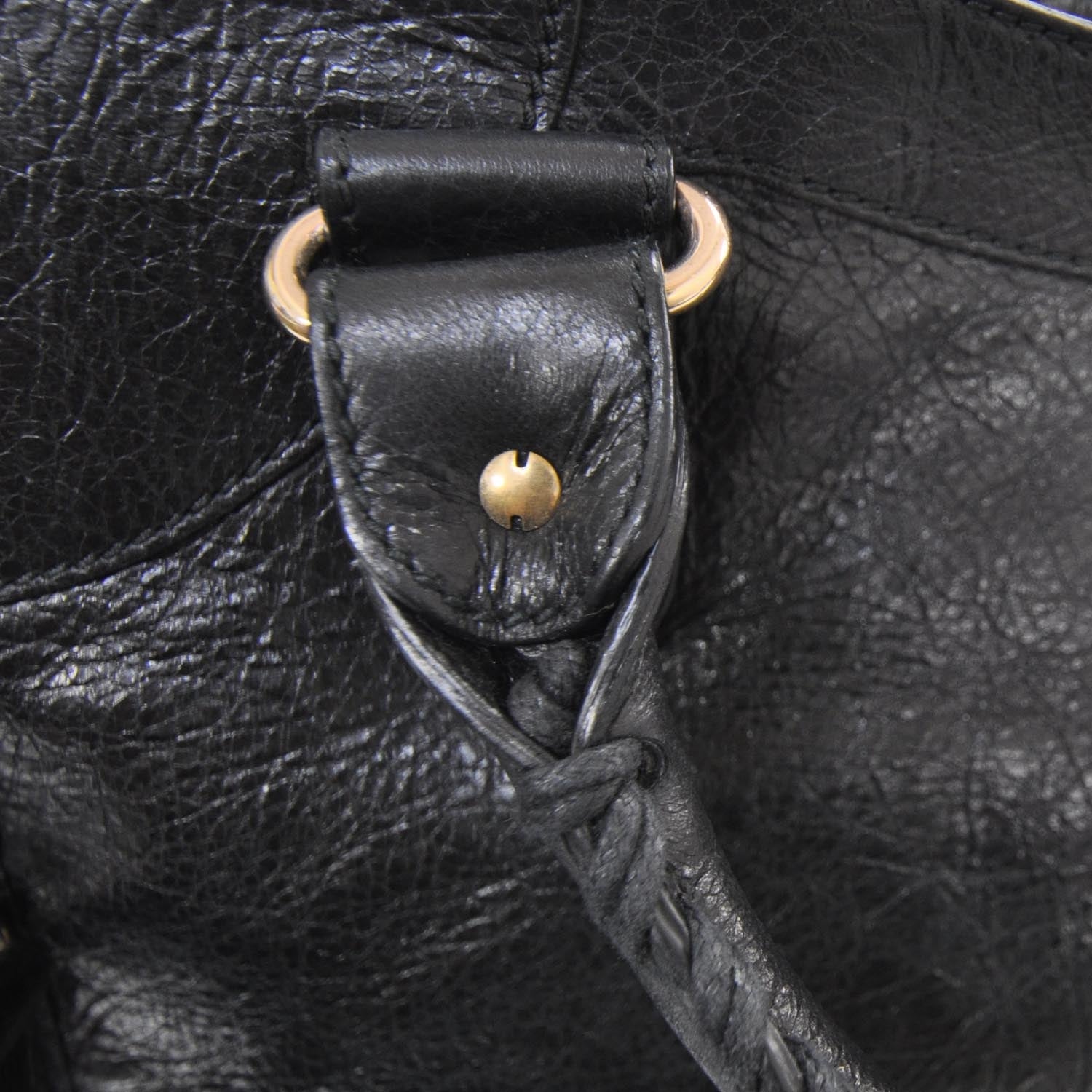 Balenciaga Agneau Rose Gold Hardware Giant City Black 7 of 10