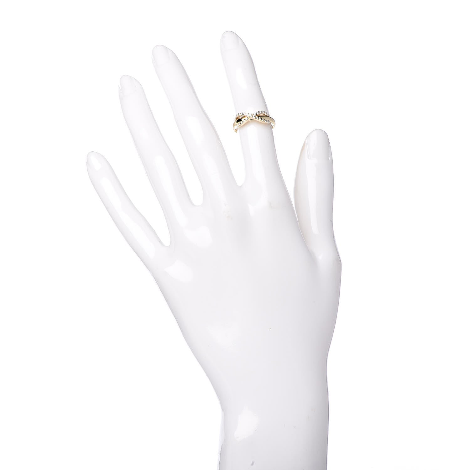 Tiffany 18K Yellow Gold Diamond Infinity Ring 47 4.25 2 of 5