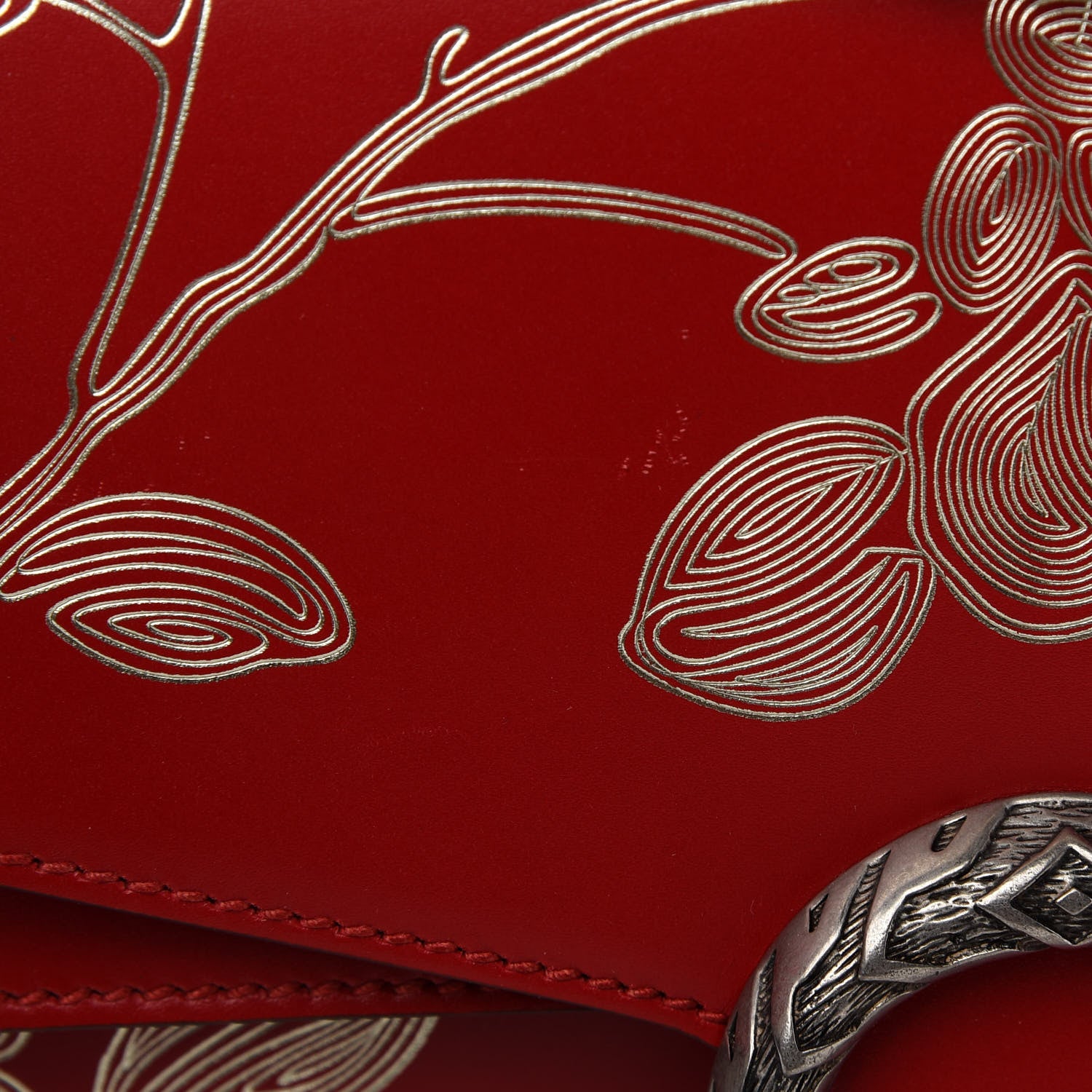 Gucci Calfskin Chinese New Year Medium Dionysus Shoulder Bag Hibiscus Red 11 of 11
