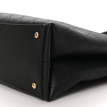 Chanel Caviar Stitched Large Shopping Tote Bag Black 11 of 11