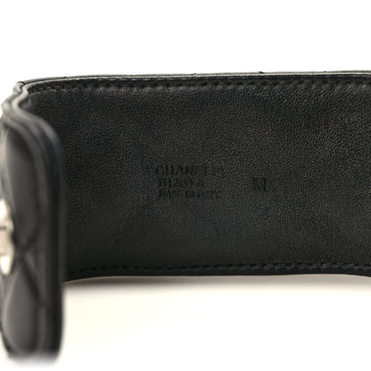 Chanel Lambskin Quilted CC Turnlock Cuff Bracelet M Black 6 of 7
