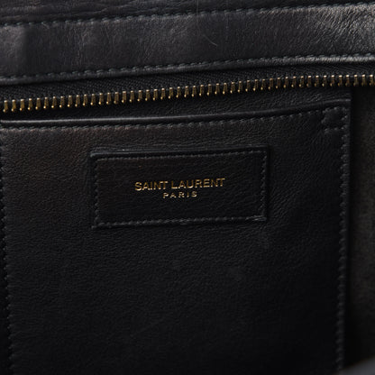 Saint Laurent Calfskin Small Classic Y Cabas Navy Blue 6 of 15