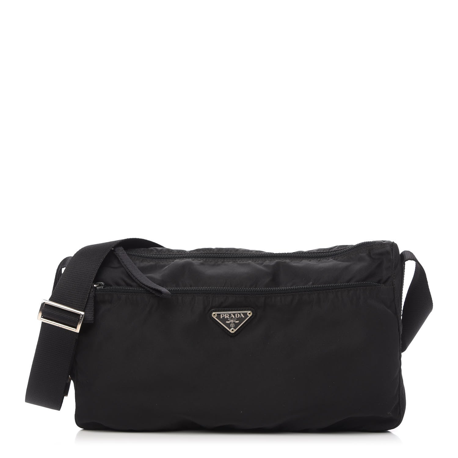 Prada Tessuto Nylon Messenger Bag Black 1 of 12