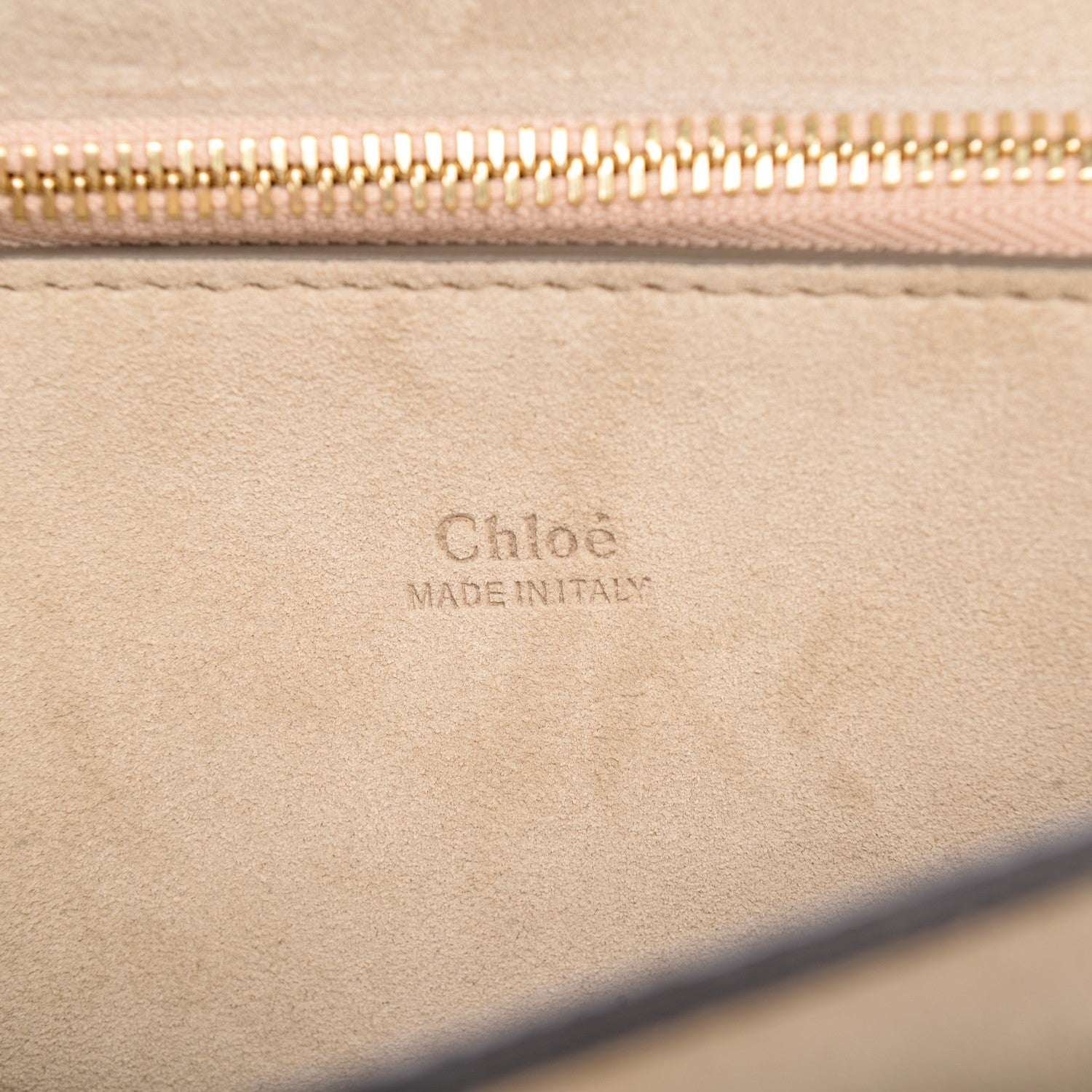 Chloe Calfskin Suede Medium Faye Shoulder Bag Motty Grey 7 of 7