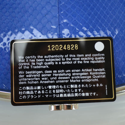 Chanel Glazed Python Timeless Clutch Blue 10 of 12