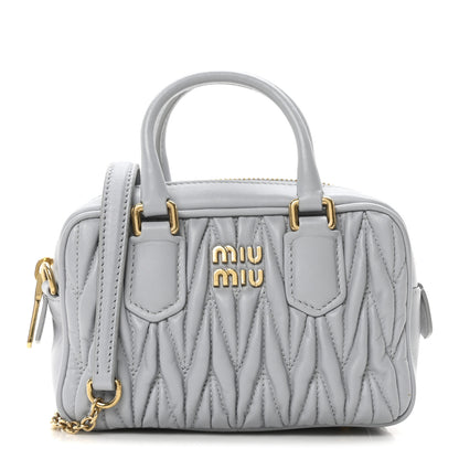Miu Miu Nappa Matelasse Micro Arcadie Fiordaliso 1 of 9