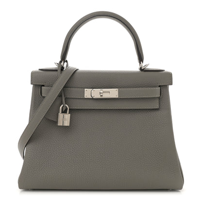 Hermes Togo Kelly Retourne 28 Gris Meyer 1 of 11