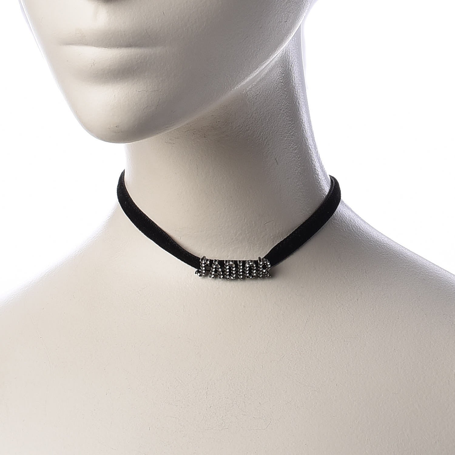 Christian Dior Velvet Crystal J’Adior Choker Necklace Black 2 of 6