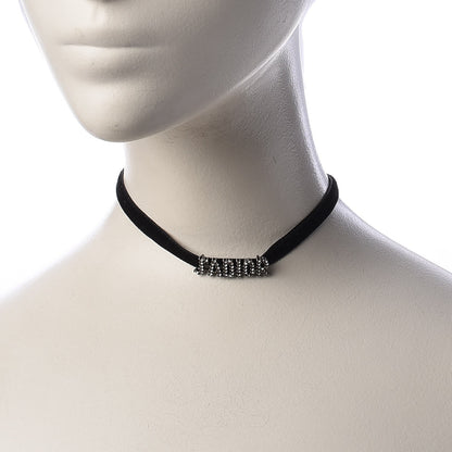 Christian Dior Velvet Crystal J’Adior Choker Necklace Black 2 of 6