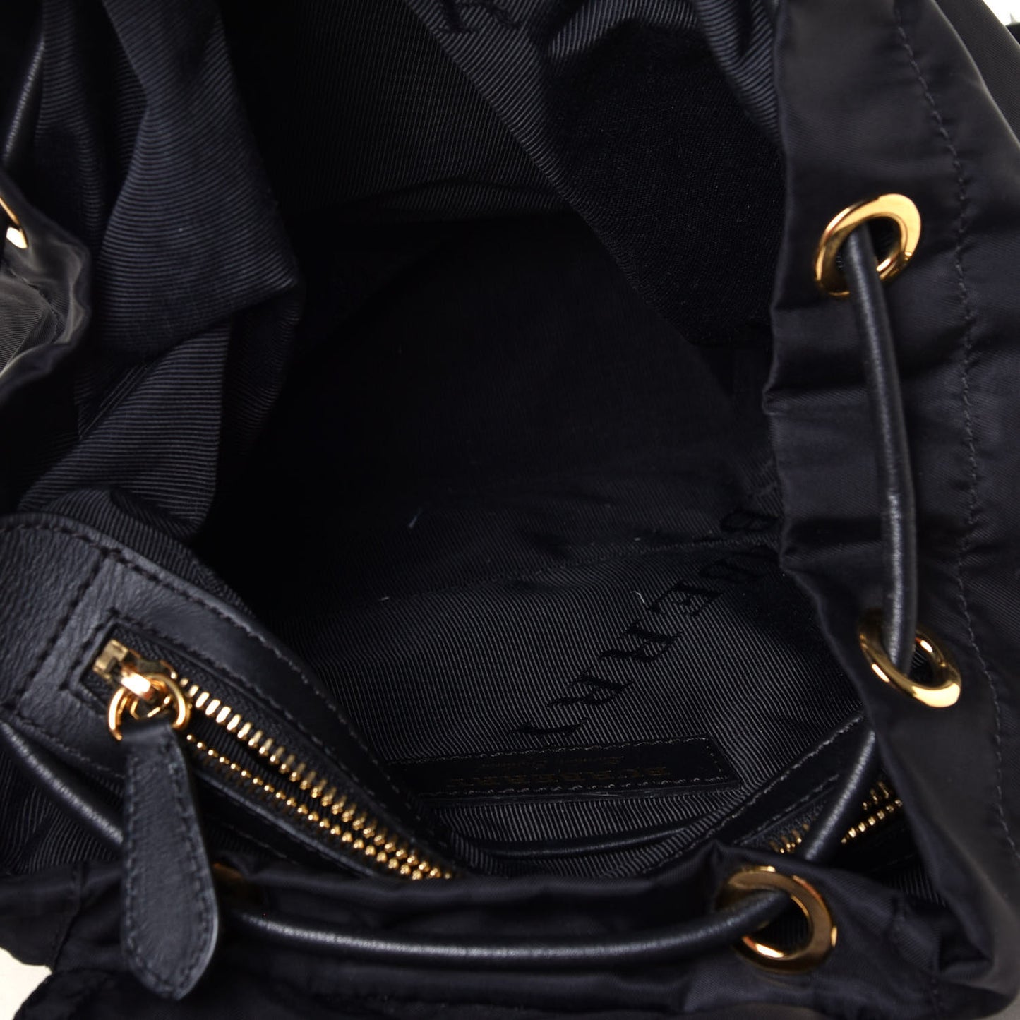 Nylon Medium Rucksack Backpack Black
