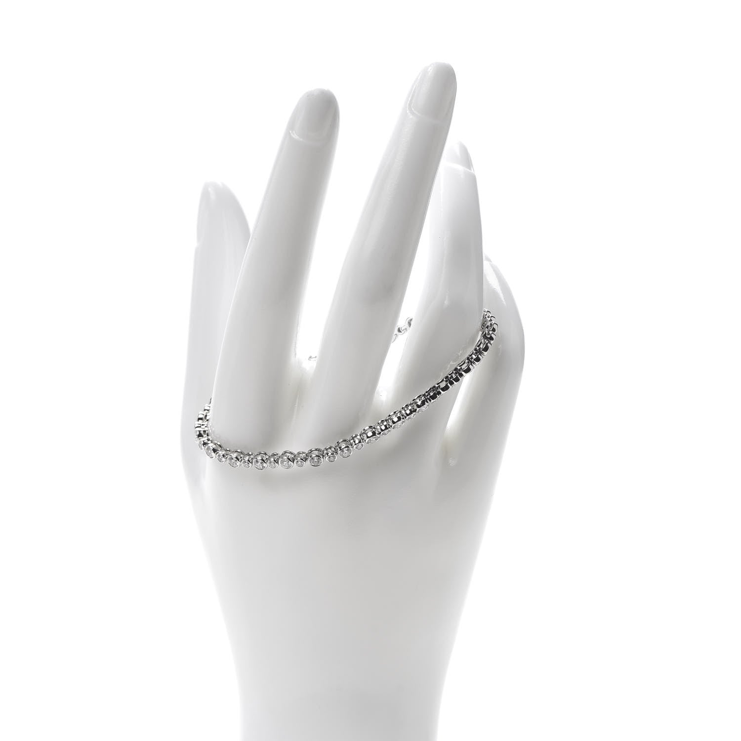 Tiffany Platinum Diamond Jazz Graduated Bracelet 2 of 6