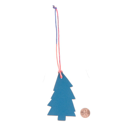 Hermes Grain d'H Togo Petit H Pine Tree Bag Charm PM Bleu Etoupe 2 of 3