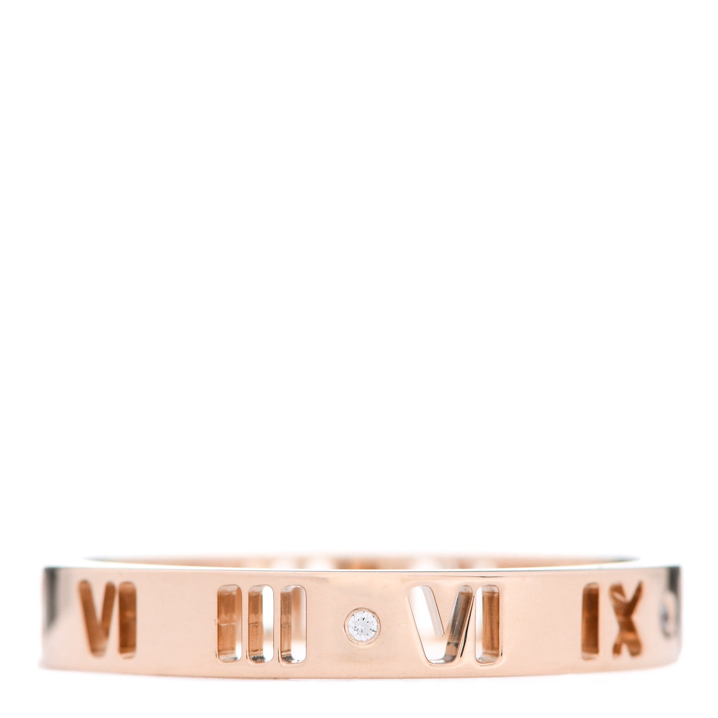 18K Rose Gold Diamond Atlas Pierced Ring 61 9.25
