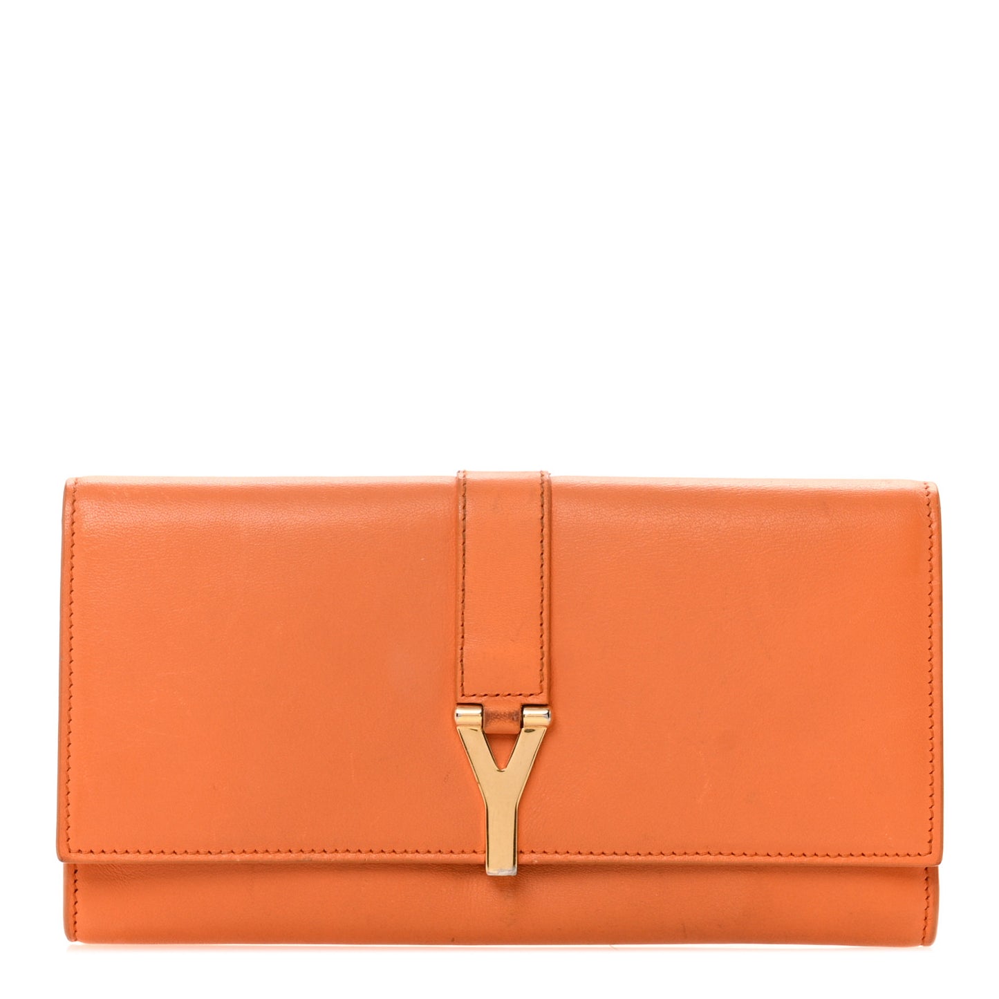Calfskin Classic Y Ligne Wallet Orange