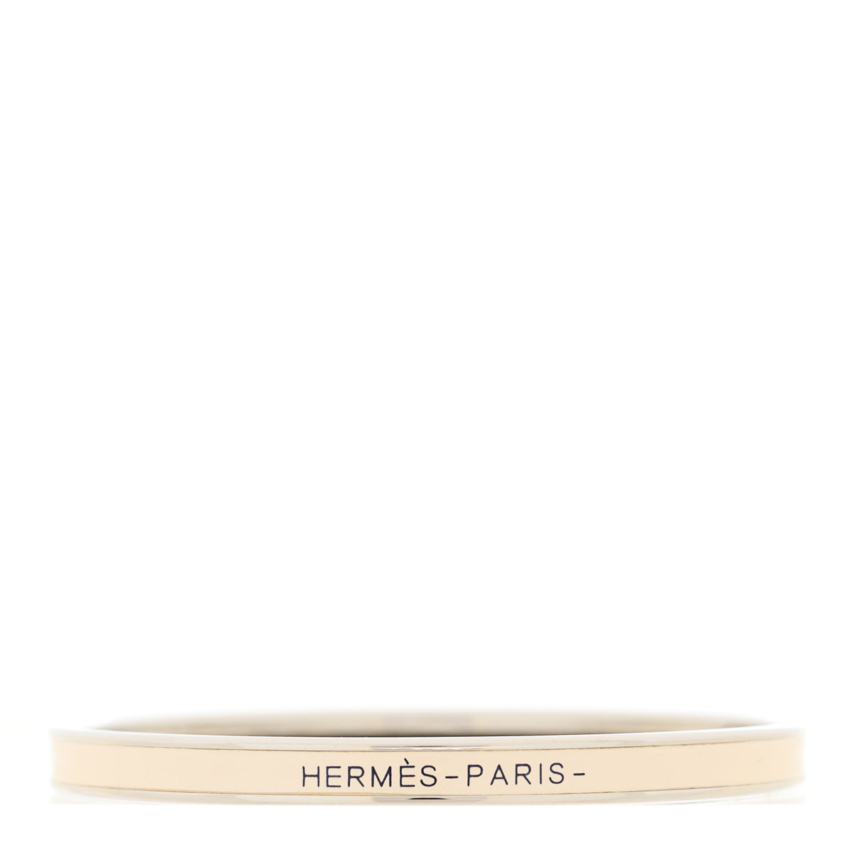 Hermes Enamel Printed Extra Narrow Uni Bracelet 62 White 1 of 5