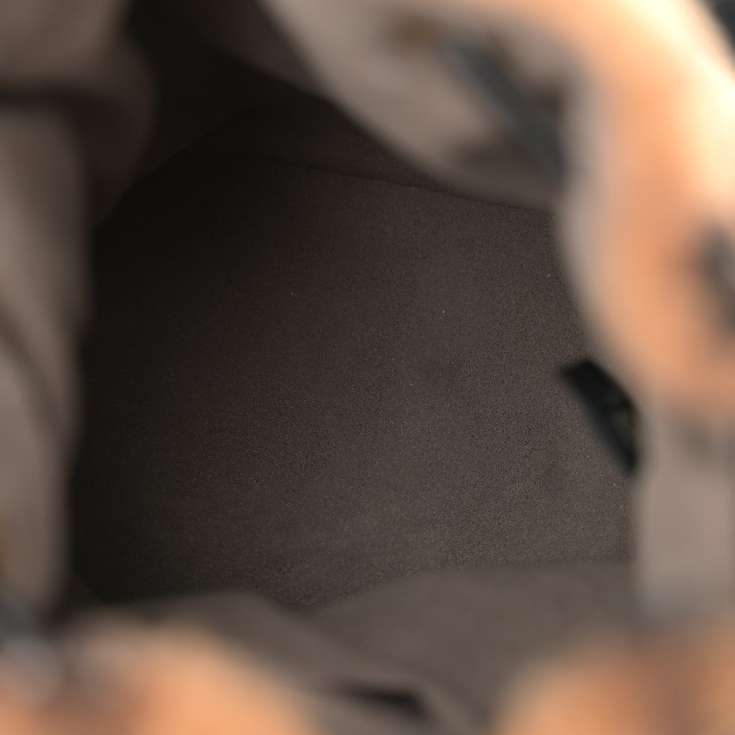 Fendi Shearling Vitello Dolce F is Fendi Macro FF 1974 Mini Mon Tresor Bucket Bag Tobacco Black 5 of 13