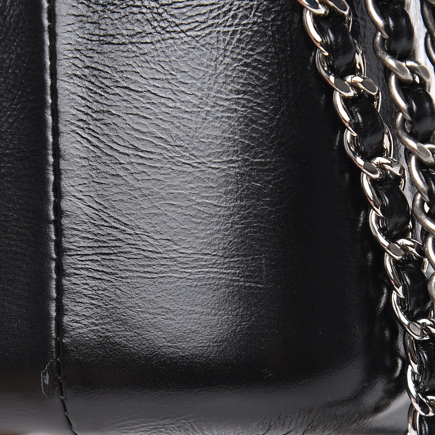 Chanel Tweed Calfskin Quilted Medium Gabrielle Hobo Black White 12 of 13