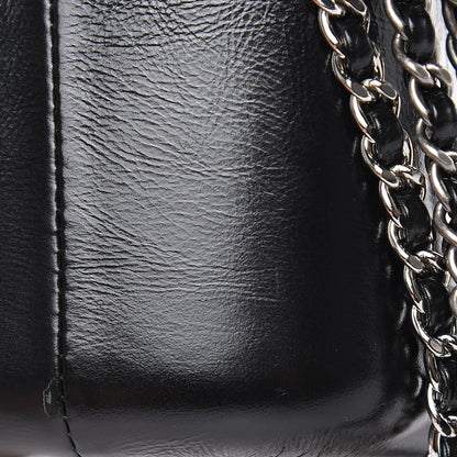 Chanel Tweed Calfskin Quilted Medium Gabrielle Hobo Black White 12 of 13