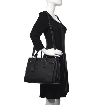 Saint Laurent Grained Calfskin Small Supple Sac De Jour Black 2 of 10