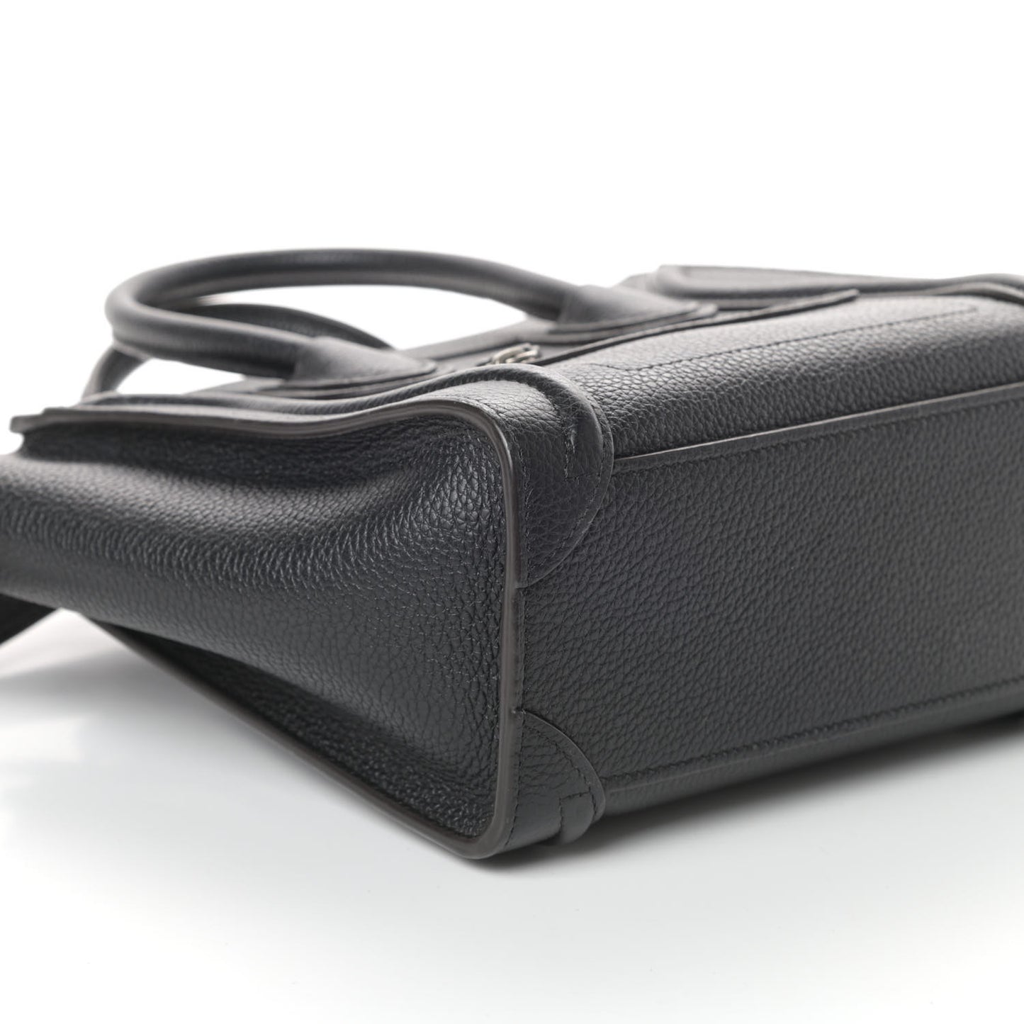 Drummed Calfskin Nano Luggage Black