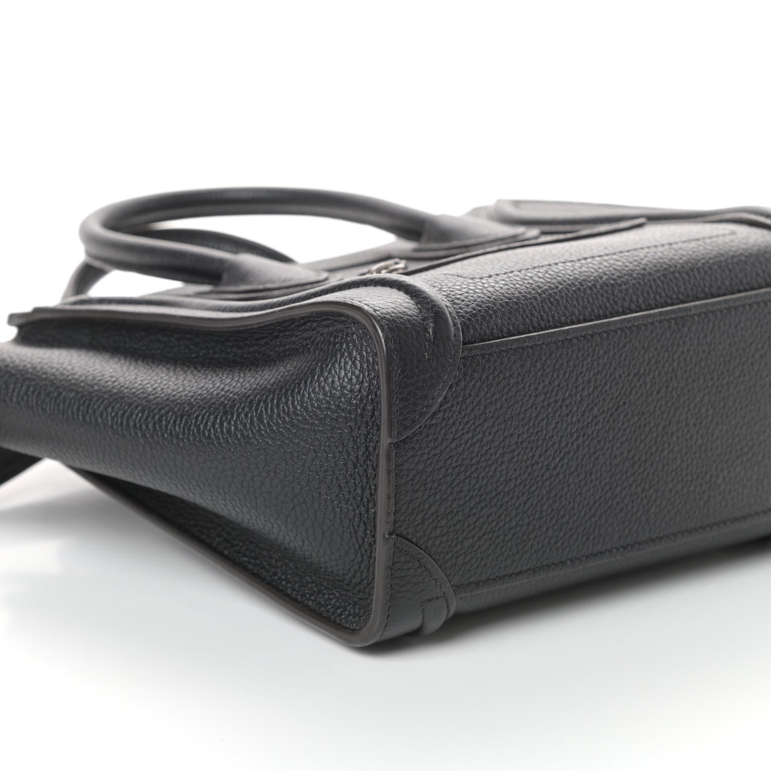 Celine Drummed Calfskin Nano Luggage Black 8 of 9