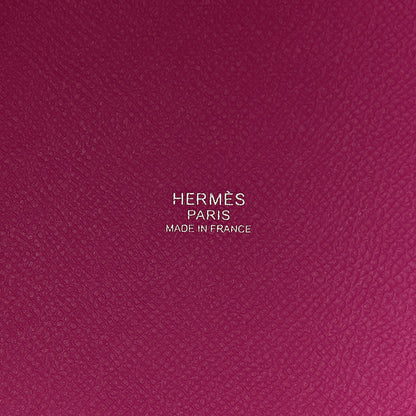 Hermes Epsom Tressage De Cuir Picotin Lock 18 PM Magnolia Bleu Saphir Craie 6 of 10
