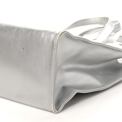 Telfar Metallic Vegan Leather Medium Shopping Bag Silver 8 of 12