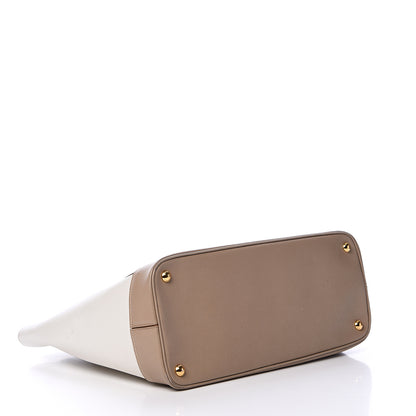 Prada Saffiano Lux Bi-Color Tote Talco Visone 3 of 17