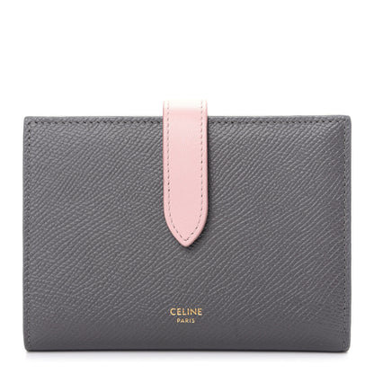 Celine Grained Calfskin Medium Multifunction Strap Wallet Grey Vintage Pink 1 of 8