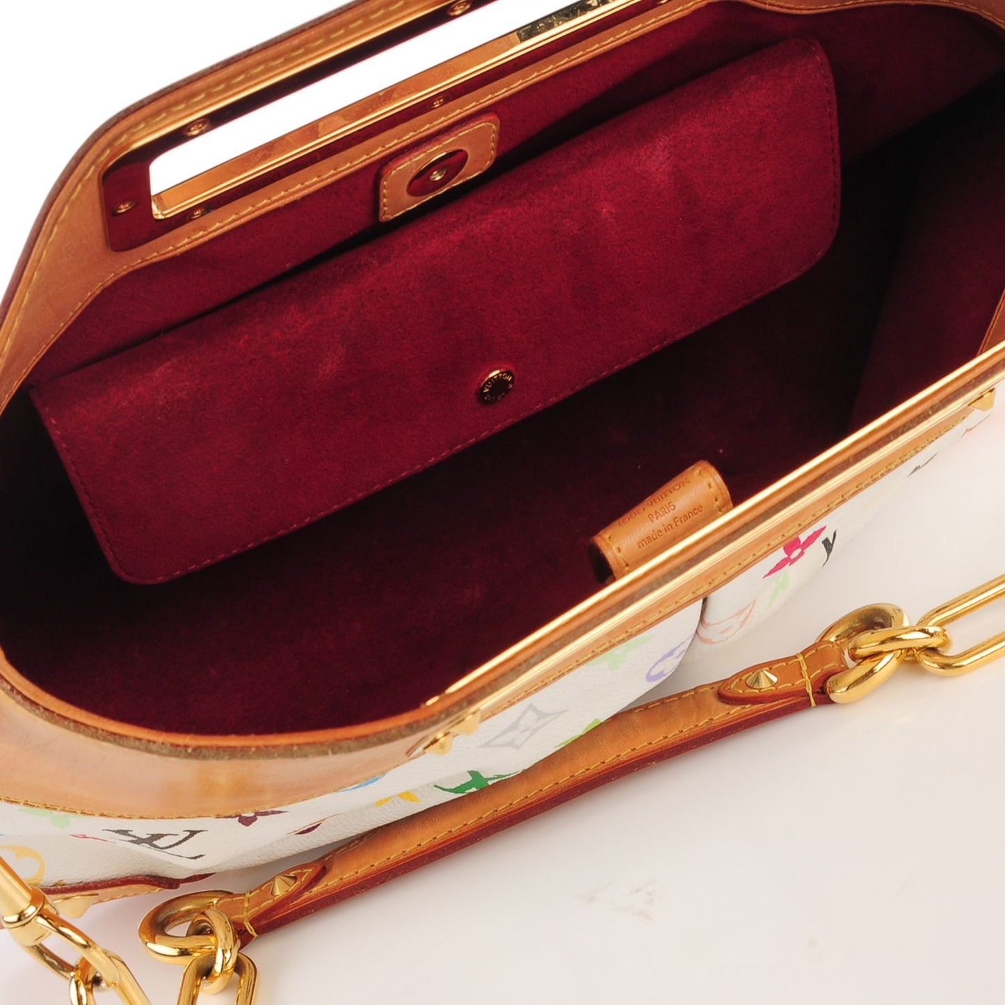 LOUIS VUITTON Monogram Multicolor Judy MM White