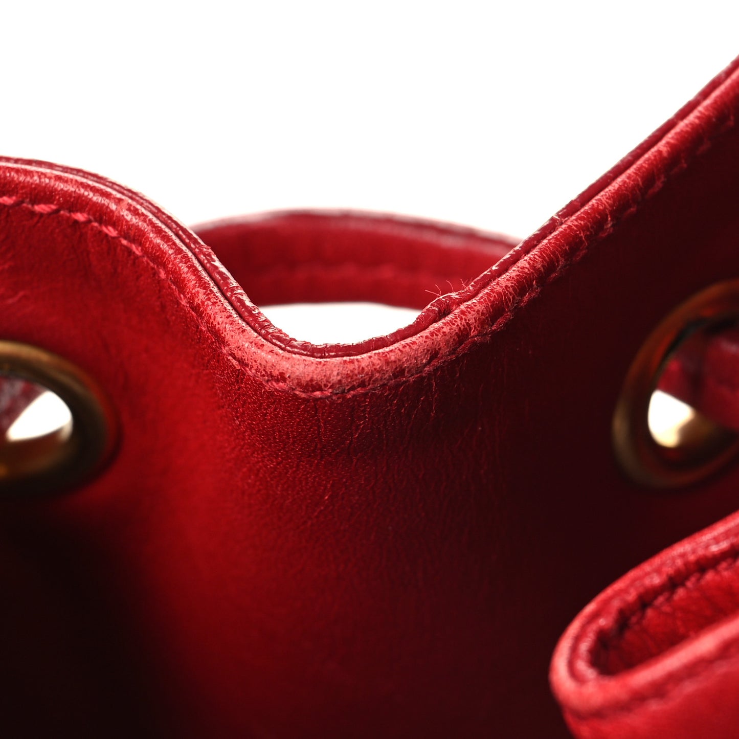 Calfskin Large Emmanuelle Bucket Bag Lipstick Red