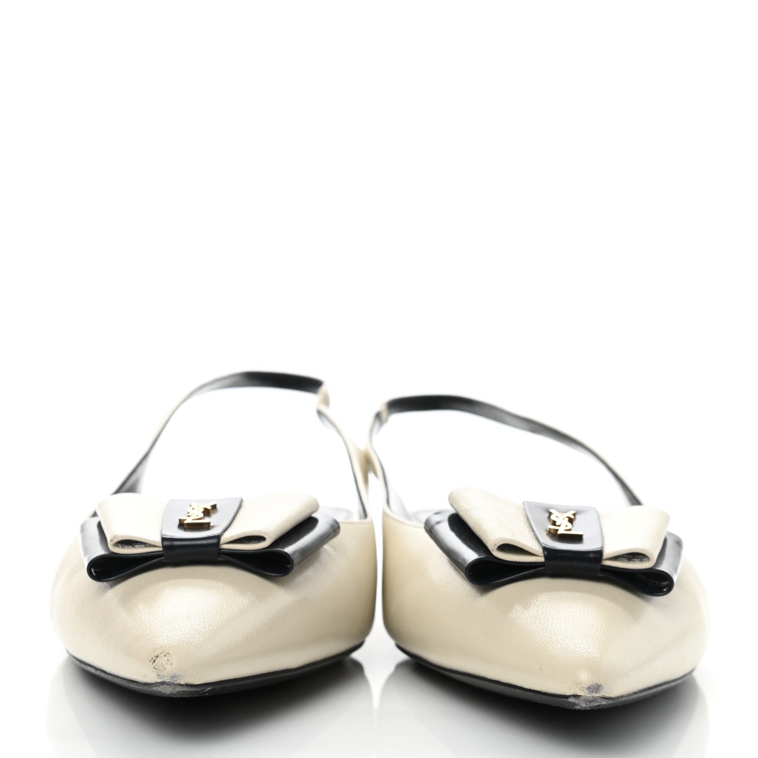 Saint Laurent Belfagor Anais Slingback Flats 41 Navy Pearl 2 of 11