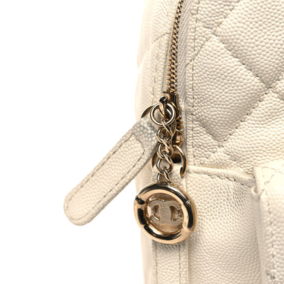 Chanel Caviar Quilted Small CC Day Backpack White 14 of 14