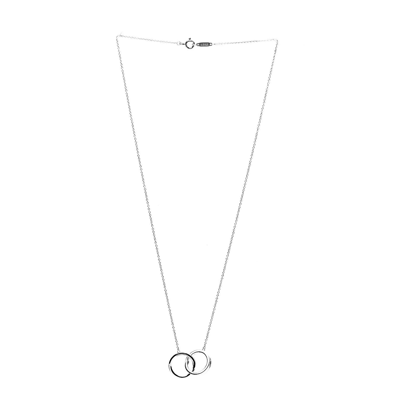 Tiffany Sterling Silver 1837 Interlocking Circles Pendant Necklace 2 of 5