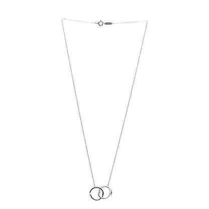 Tiffany Sterling Silver 1837 Interlocking Circles Pendant Necklace 2 of 5