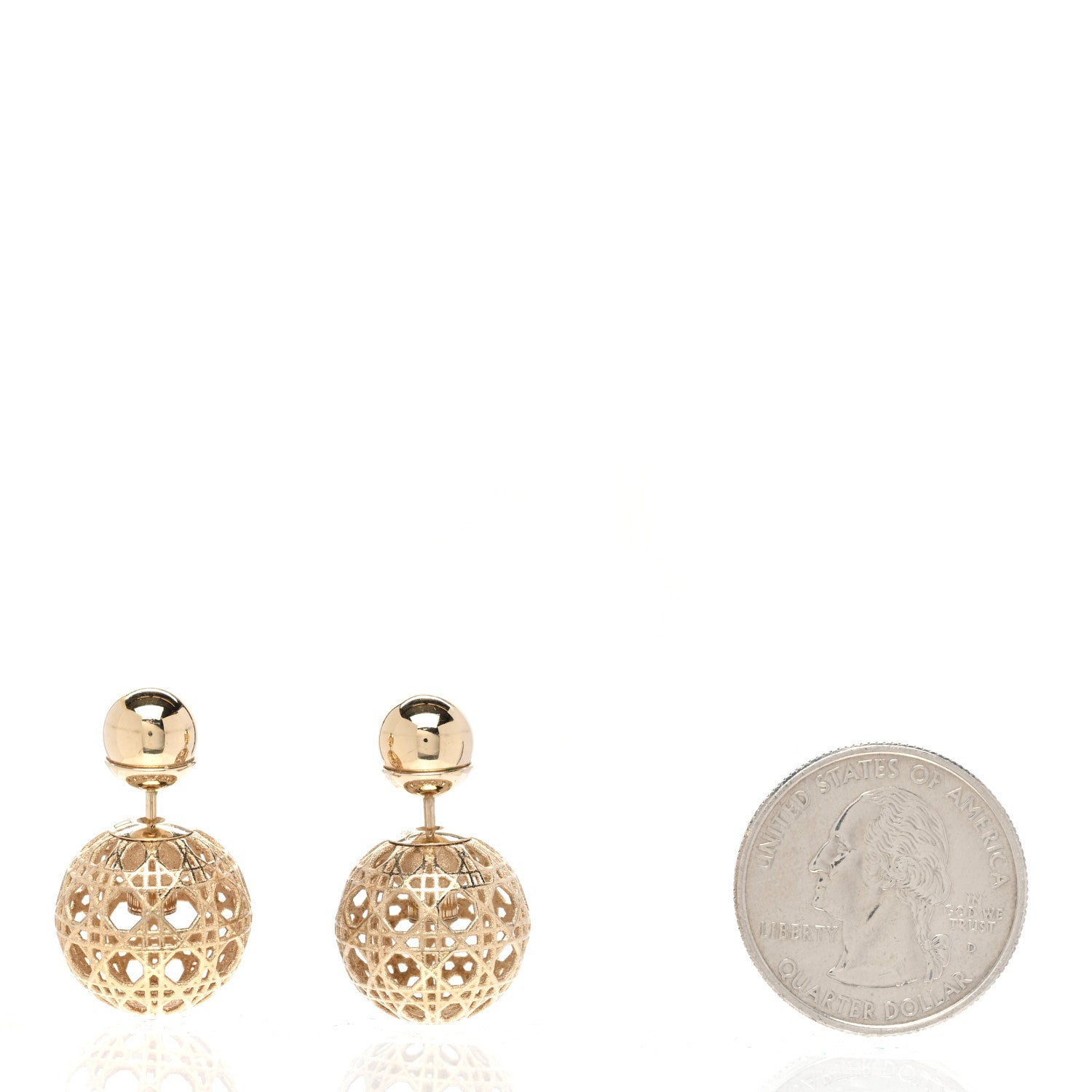 Christian Dior Cannage Mise En Dior Tribal Earrings Gold 2 of 4