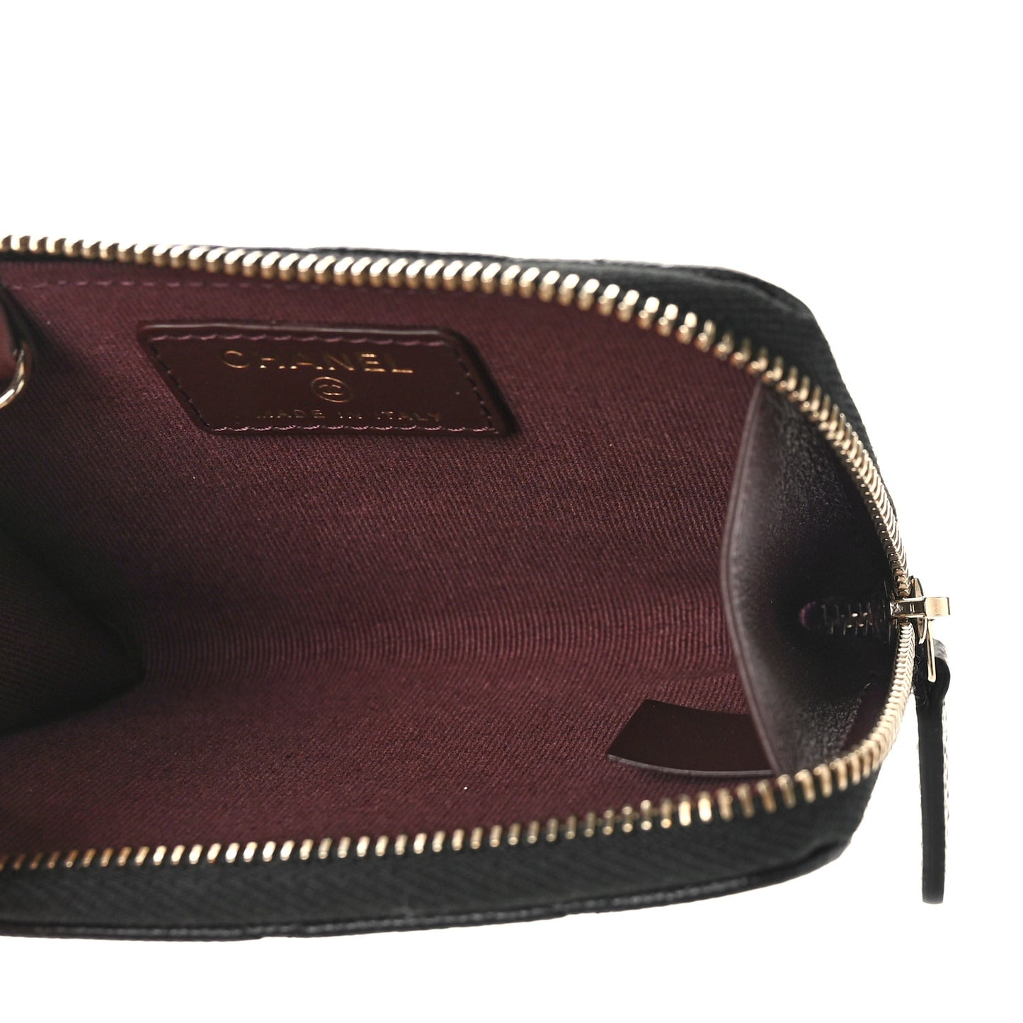 Caviar Quilted Key Holder Case Black