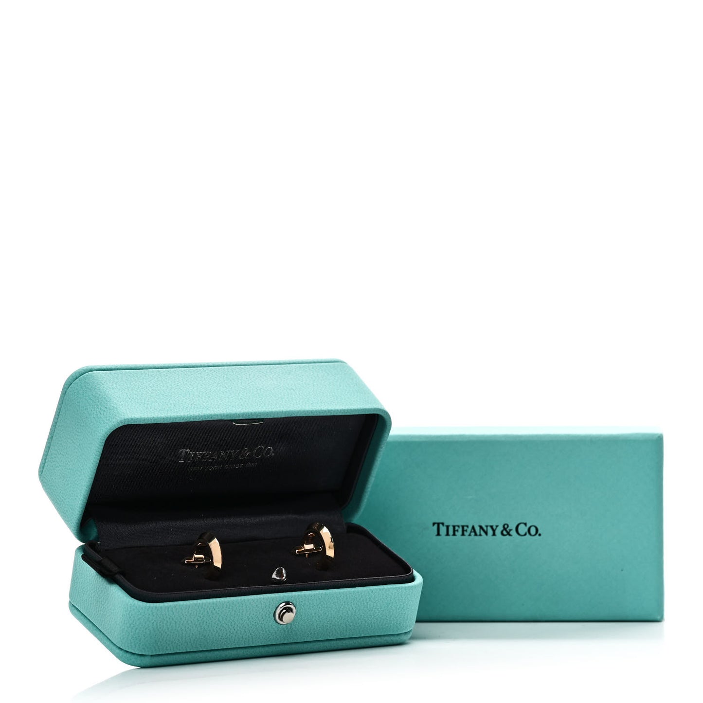 18K Rose Gold T1 Hoop Earrings