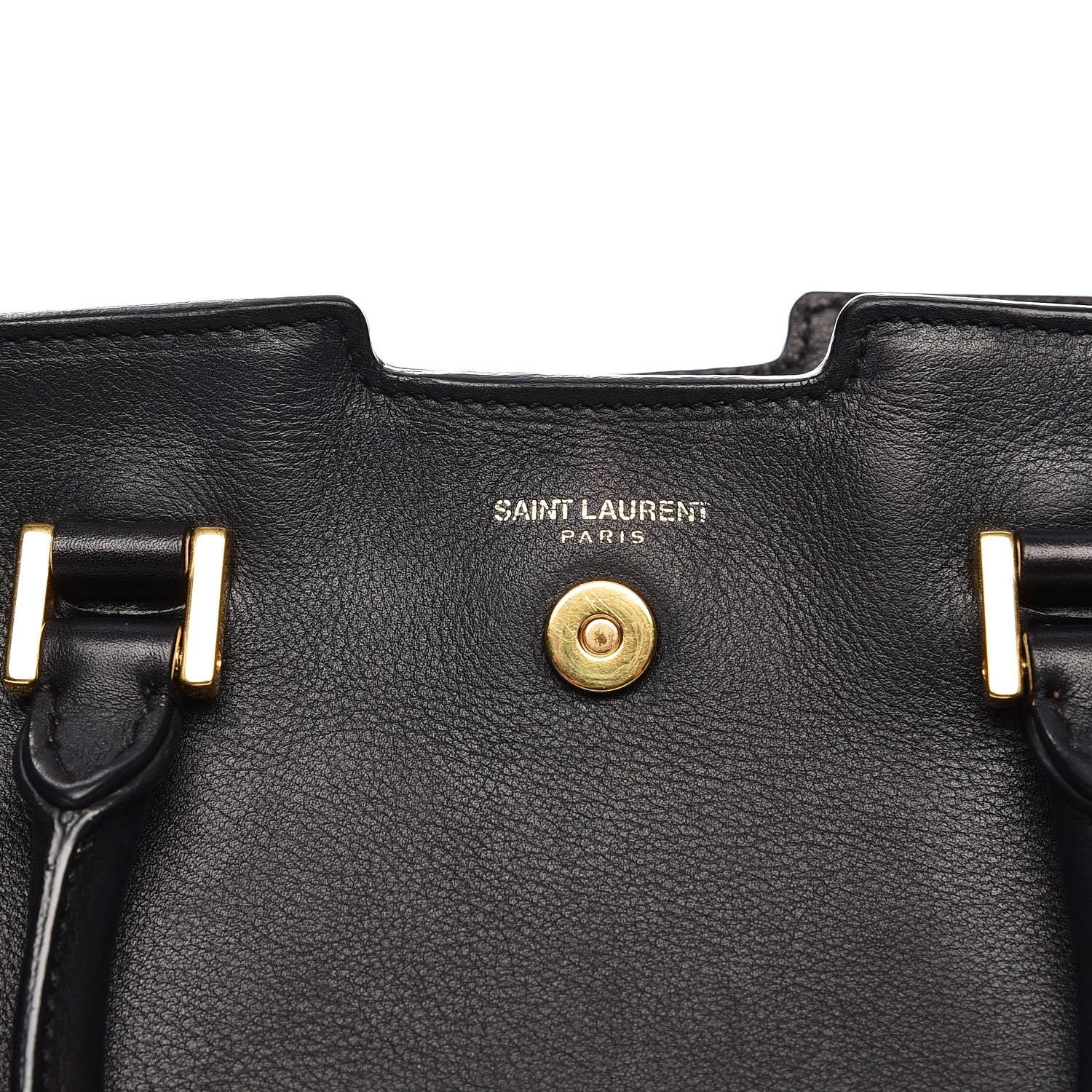 Saint Laurent Calfskin Monogram Baby Downtown Cabas Black 8 of 17
