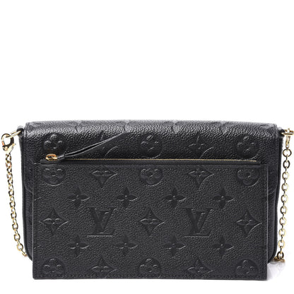 Louis Vuitton Empreinte Pochette Felicie Chain Wallet Black 11 of 12