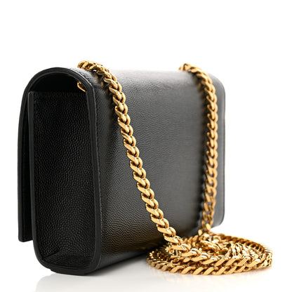 Saint Laurent Grain De Poudre Small Monogram Kate Satchel Black 3 of 14
