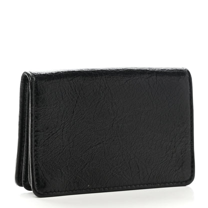 Balenciaga Agneau Classic Silver Hardware Card Case Black 3 of 8