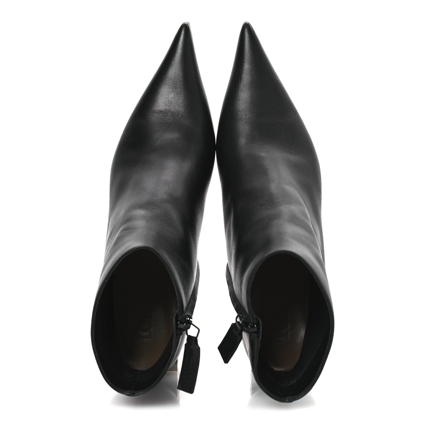 Calfskin Anagram Ankle Boots 39 Black