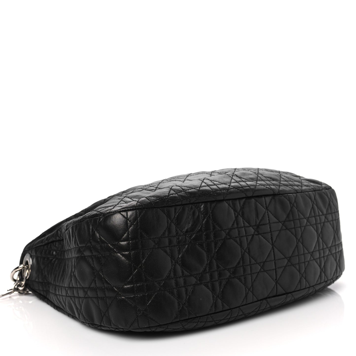 Lambskin Cannage Large Dior Soft Hobo Black