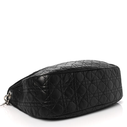 Christian Dior Lambskin Cannage Large Dior Soft Hobo Black 4 of 7