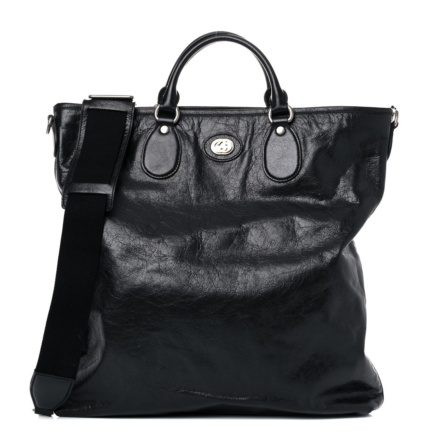 Gucci Fluffy Calfskin Morpheus Tote Bag Black 1 of 10
