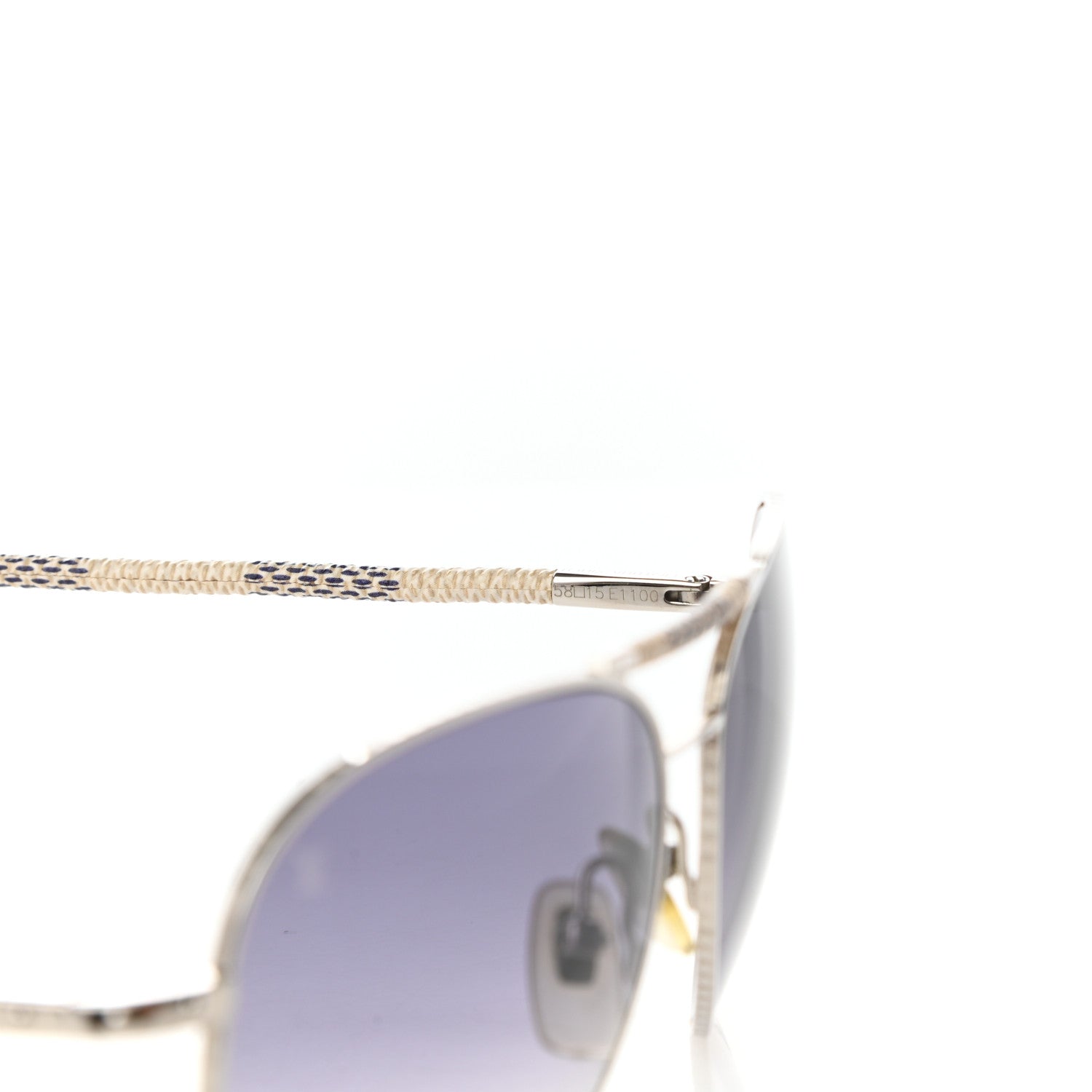 Louis Vuitton Damier Azur Conspiration Pilote Aviator Sunglasses Z0203U 6 of 9