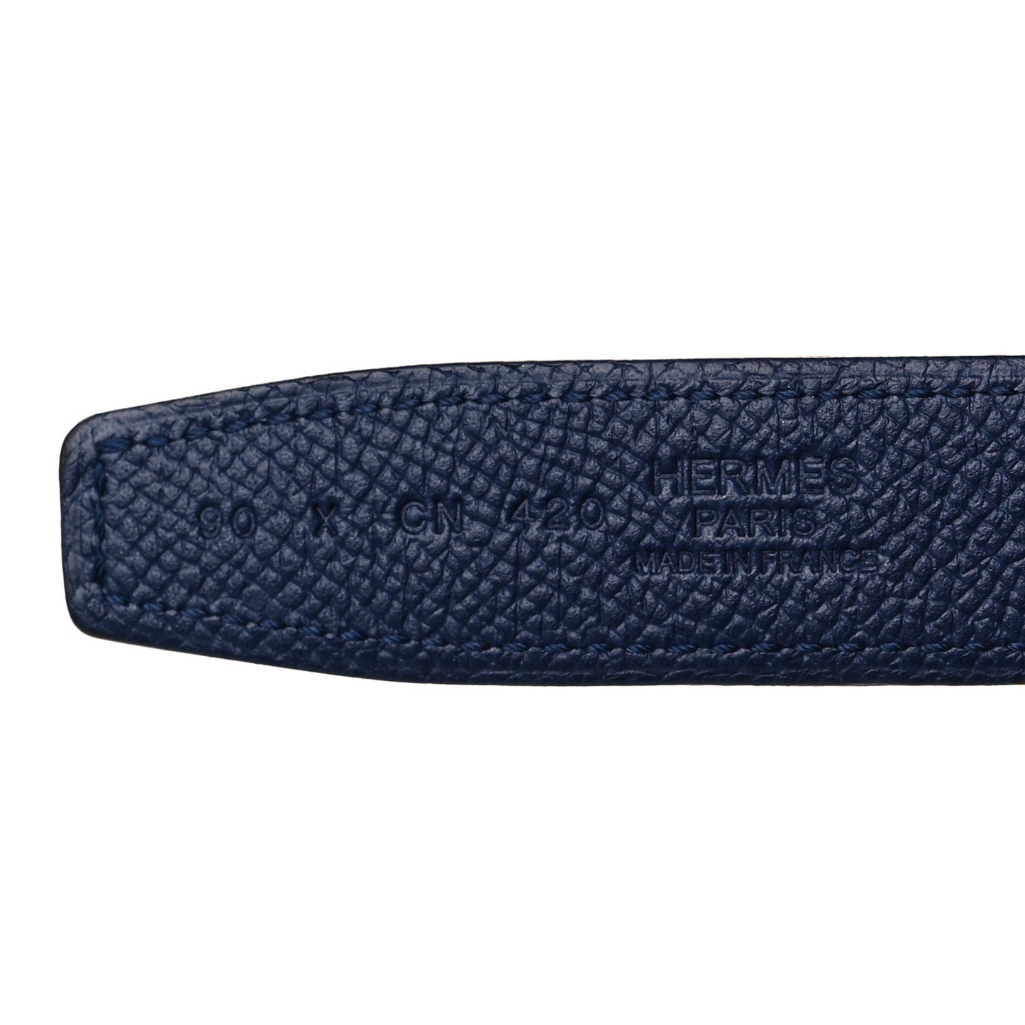 Swift Epsom 24mm Mini Constance H Belt 90 Black Bleu Saphir