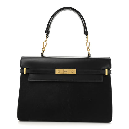 Saint Laurent Pony Hair Calfskin Manhattan Top Handle Black 1 of 14