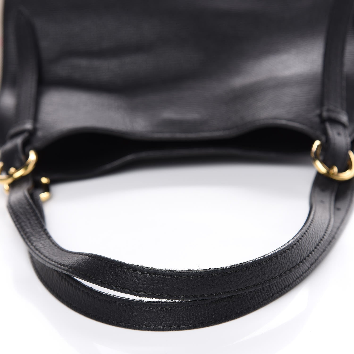 Burberry Grainy Calfskin House Check Small Canterbury Black 10 of 14